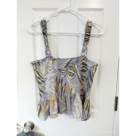 Patrons of Peace Women's Size L Tropical Resort  Smocked Summer Tank Top NWT - Picture 7 of 12